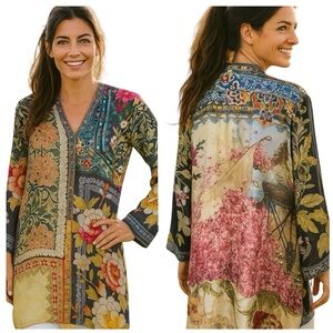 Johnny Was Shiro silk kimono/tunic (oversized) RARE NWT